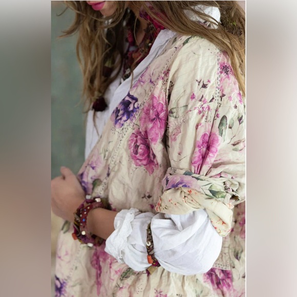 Magnolia Pearl NWT Floral Ettiene Kimono in Phlox Moon - JACKET 901 - Picture 3 of 7